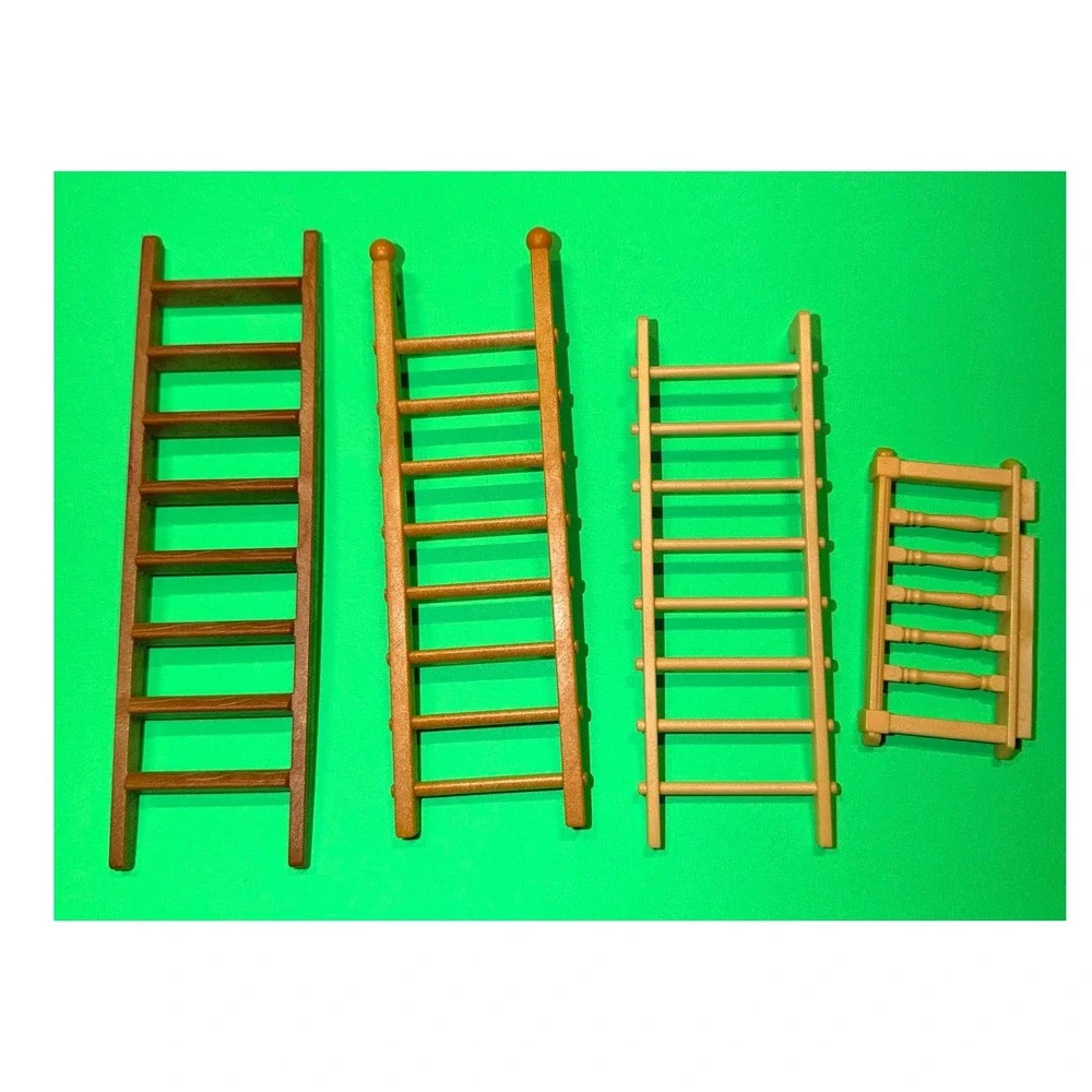 4 Calico Mixed Toy Ladder Railing Dollhouse Playset Brown Plastic Replacement